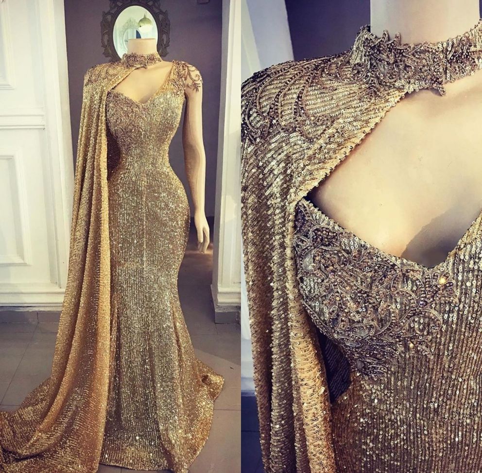 gold elegant gown