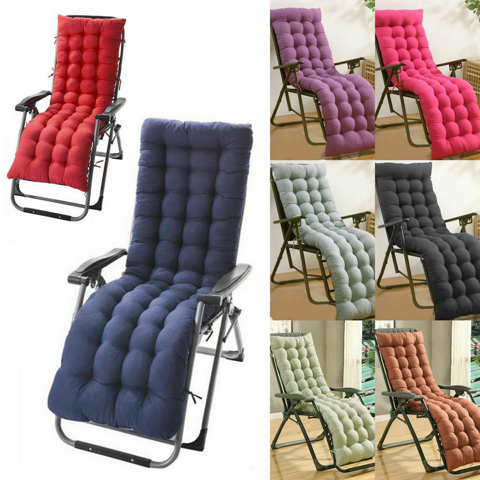Soft Lounger Cushion Recliner Rocking Chair Pad Home Garden Removable Seat Cover Soft Lounger Cushion Recliner Rocking Chair Pad Home Garden Removable Seat Cover