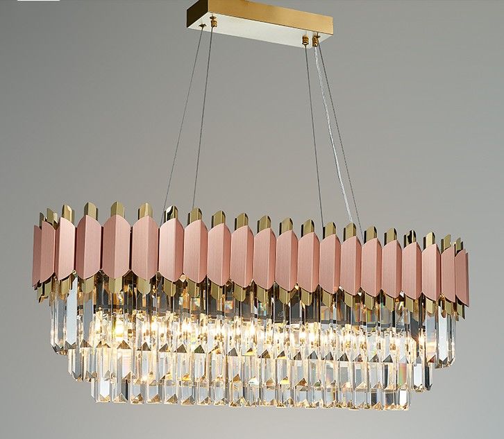 Modern Luxury Pendant Lamps Chandelier Rose Gold Club Duplex Villa Designer Model Living Room