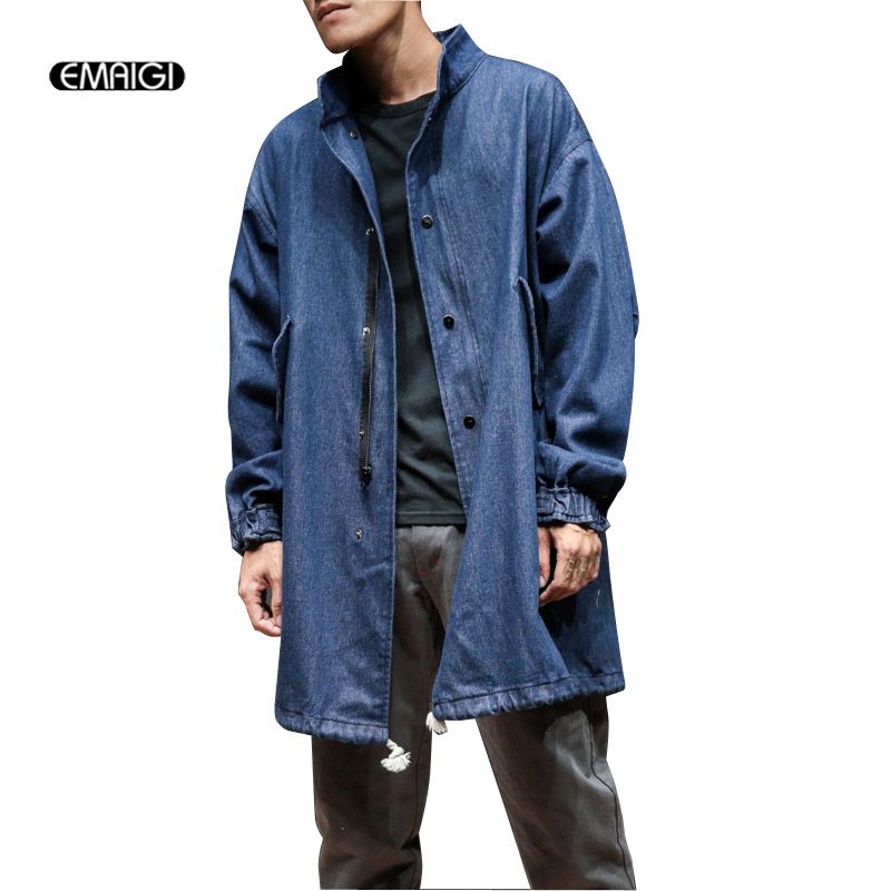jean trench coat mens