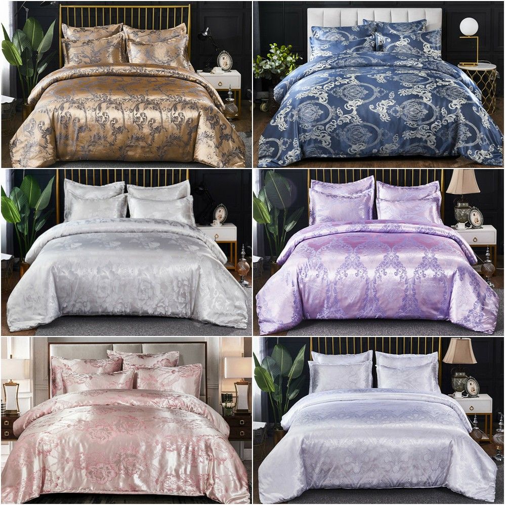 Luxury Jacquard Bedding Set European Duvet Cover Pillowcase Single