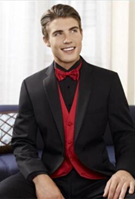 red on black suit