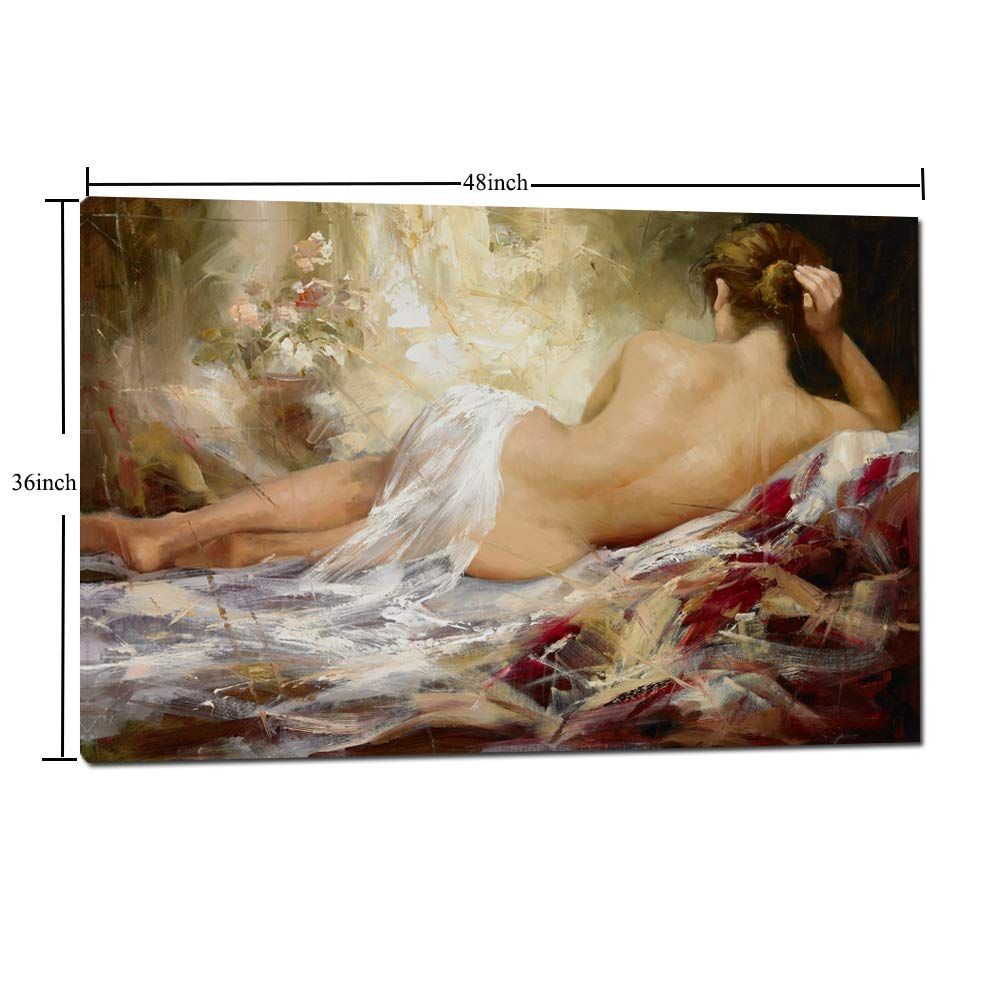 LMOP1276 100% handmade-painted sleeping girl on bed oil painting art on canvas 