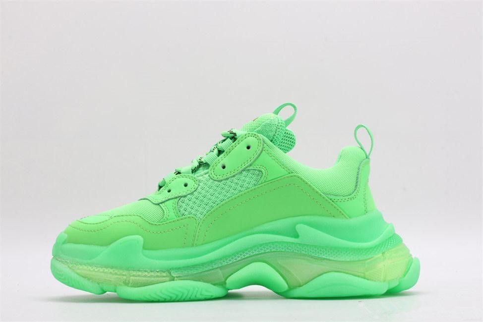 Acquistare Balenciaga Green Triple S Sneaker Uomo Verde Fluo Scarpe Casual  Donna Low Top Allacciatura Piattaforma Scarpa Luxury Leather Mesh Clear  Suola Scarpe Casual Economico | Consegna Veloce E Qualità | It.Dhgate