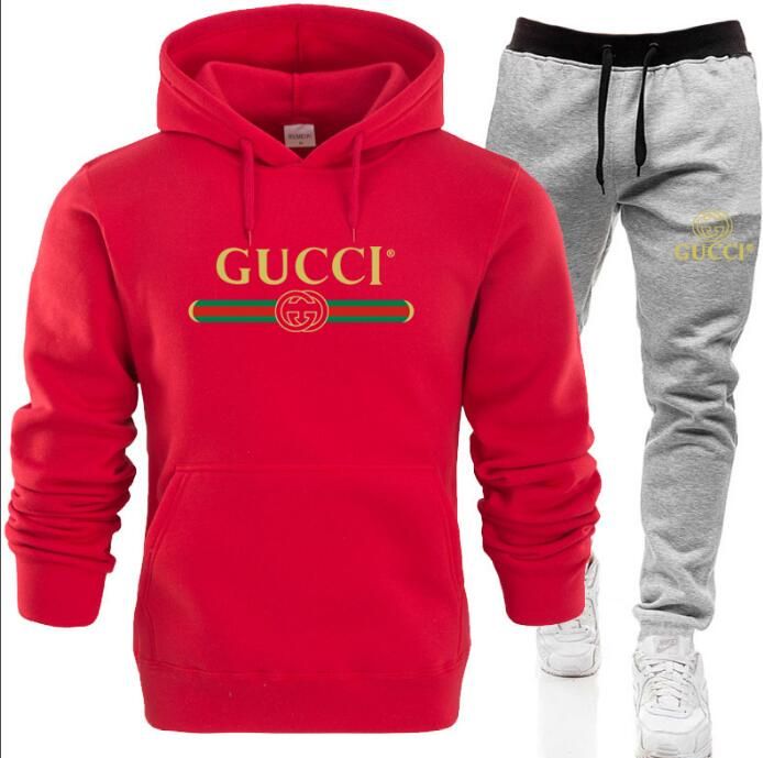 GUCCI escenógrafo chándal chándal Mujer Hombre sudaderas capucha + pantalones para hombre ropa informal suéter