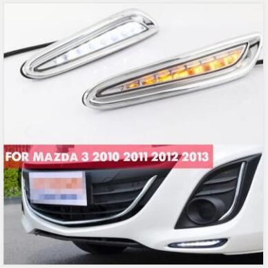 drl para mazda 3 mazda 3 2010 2011 2012 2013 led de conduccion diurna luz antiniebla cubierta de la linterna luces luz del dia con luz de giro de