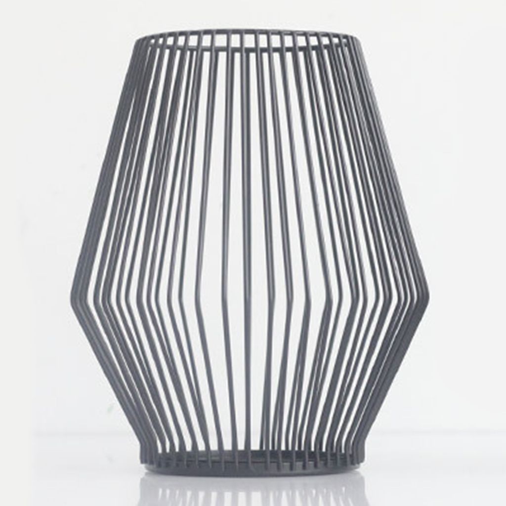 Wire Iron Candle Holder Black Lantern Tea Light Stand Home Wedding Outdoor Decor
