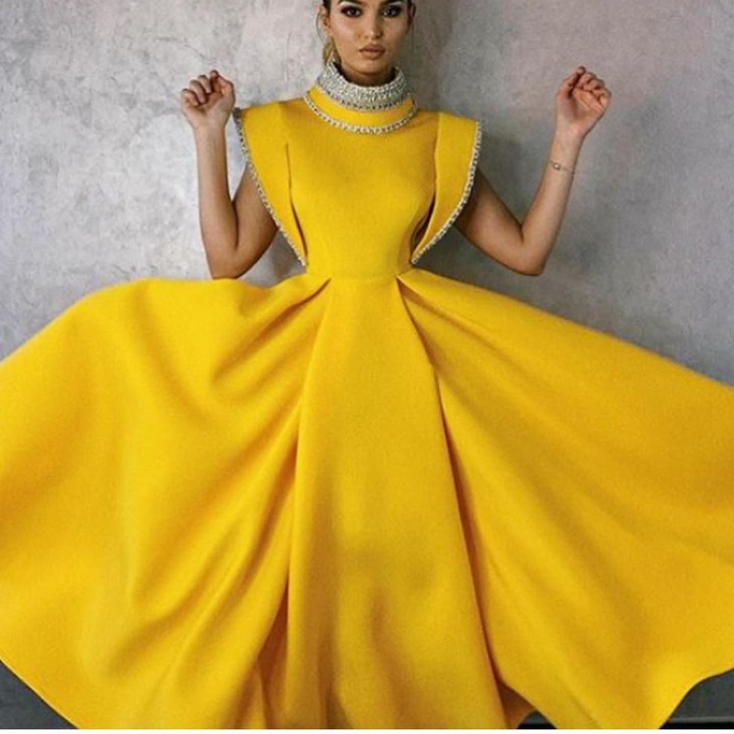 yellow stylish dresses