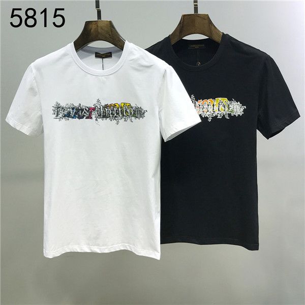 2020ss Spring And Summer New High Grade Cotton Printing Short Sleeve Round Neck Panel T Shirt Size M L Xl Xxl Xxxl Color Black White Rq27 Comedy T