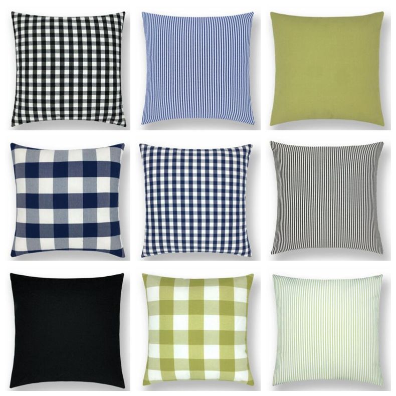 red plaid pillow cases