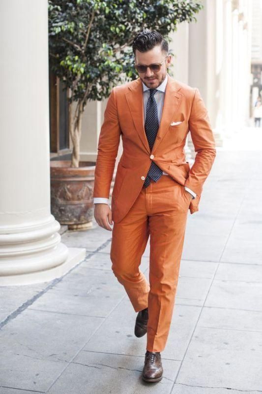 Orange coat suit Clearance
