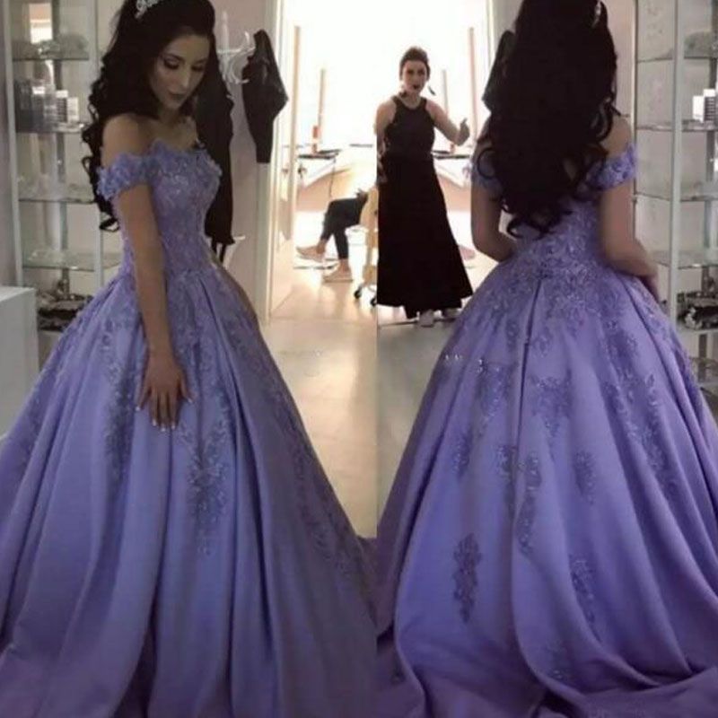 lavender color wedding dress