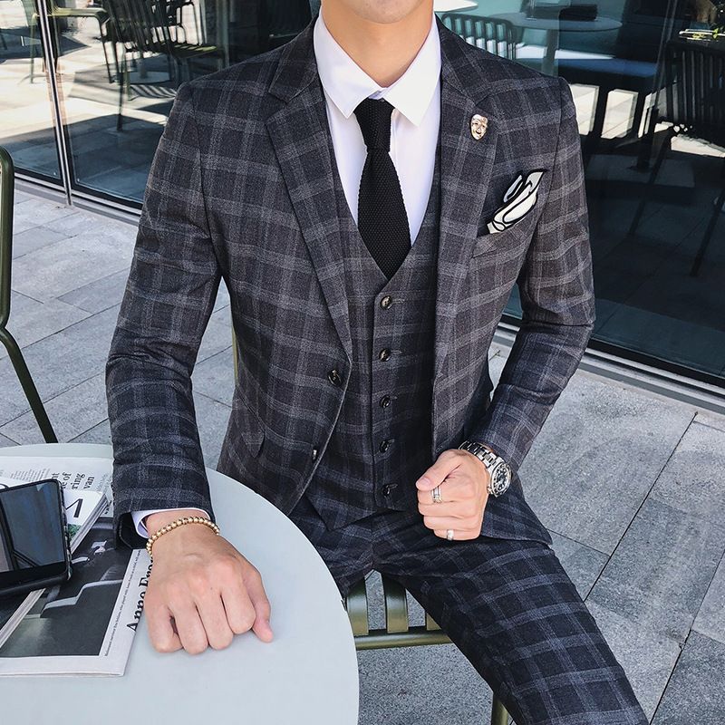 Conjunto De Traje Casual De Tres Piezas Para Boda Phombre Conjunto De Traje Casual De Tres Piezas Para Boda Phombre