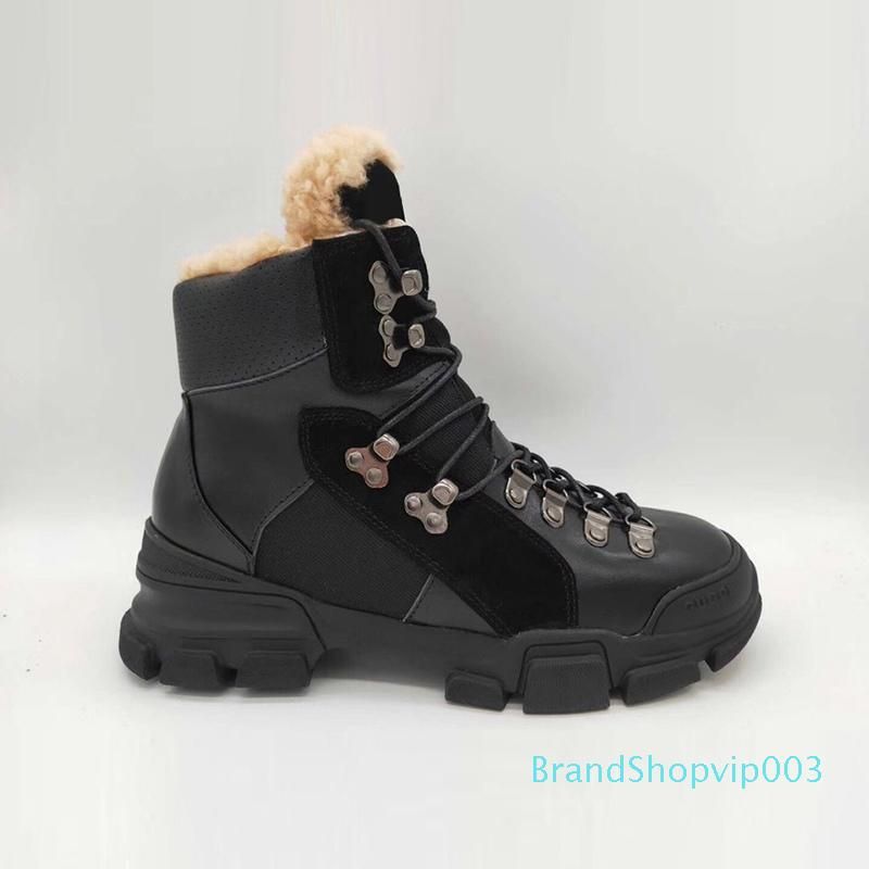 black chunky hiking boots