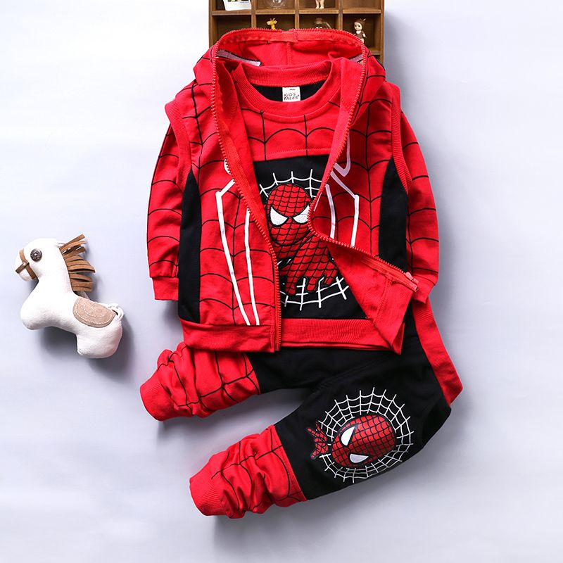 Compra Spiderman Niños Bebés Sistemas De La Ropa De Algodón Del Deporte Del  Juego Los Niños Fresca Spider Man Cosplay Para Niños Chándal Ropa Barato |  Entrega Rápida Y Calidad | Es.Dhgate
