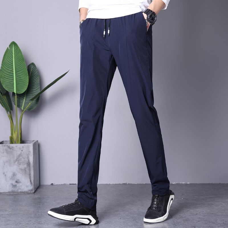 men's casual pants elastic waist