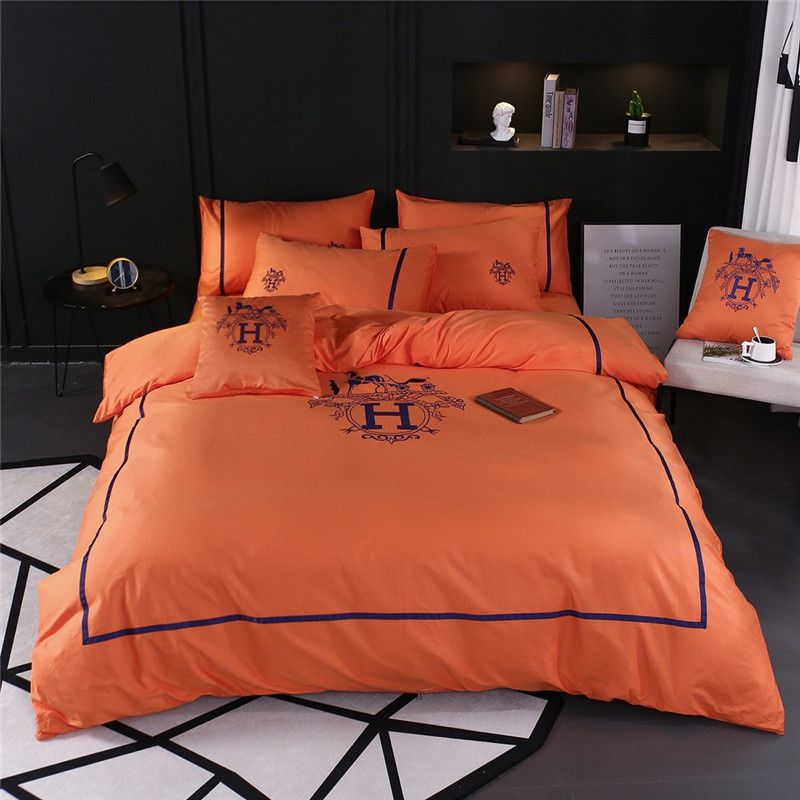 2020 H Orange Bedding Sets New Style Fashion Queen King Bed Cover
