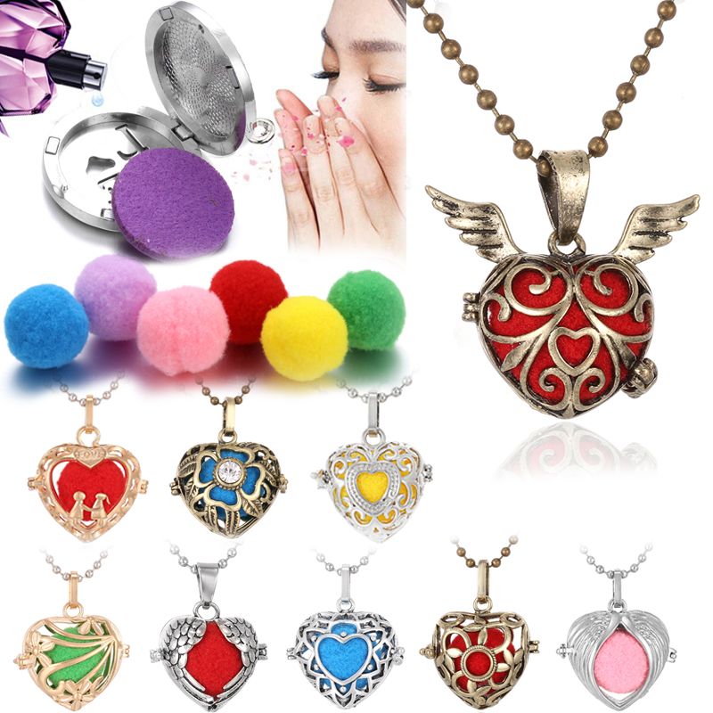BFF Jewelry Fashion Aromatherapy Essential Oil Necklace Diffuser Locket Necklaces Animal Cat Pendant