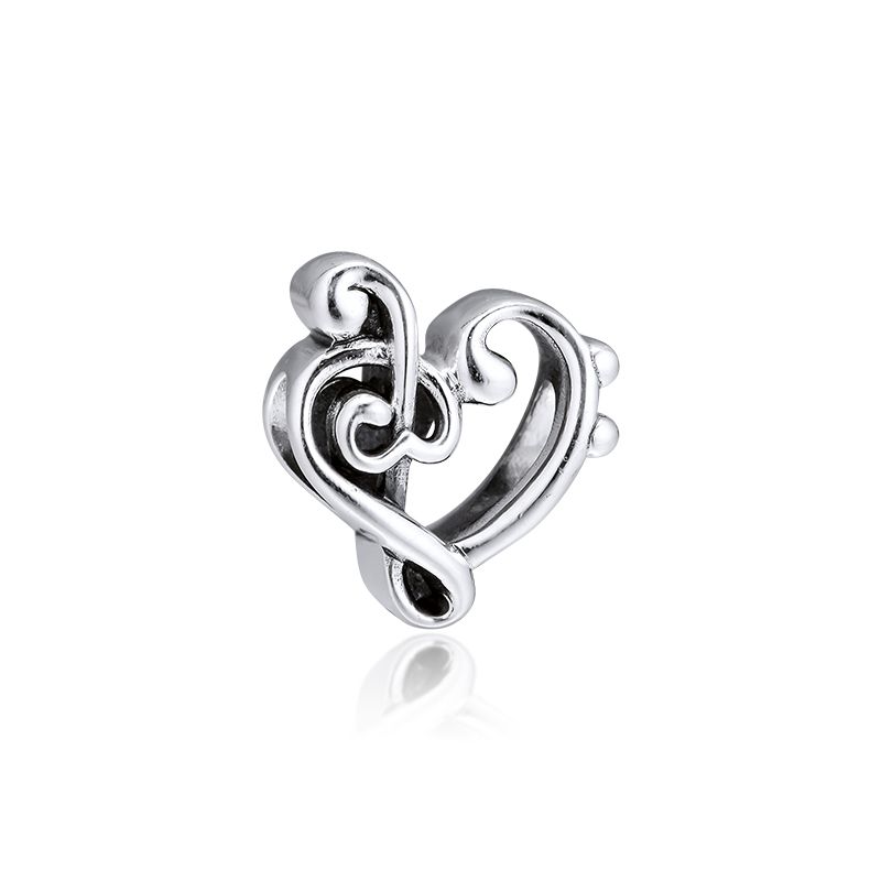 2019 New Autumn Heart Treble Clef Charm 