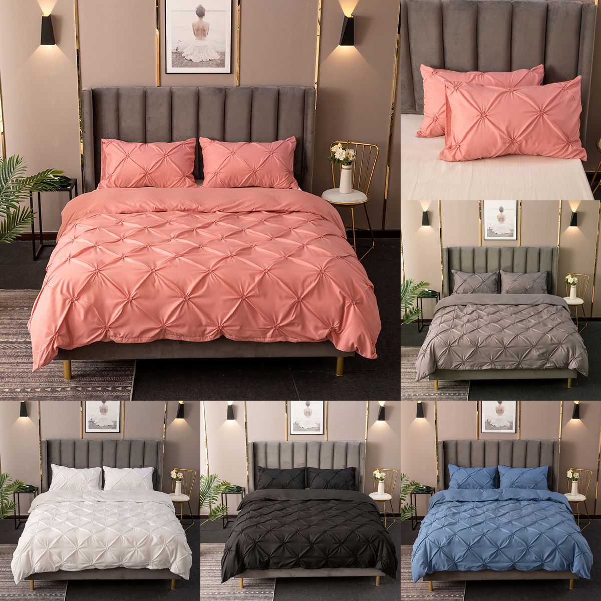 Jarl Home Three Dimensional Embossing Bedding Sets With Zipper