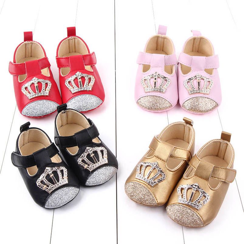 red sparkly baby shoes