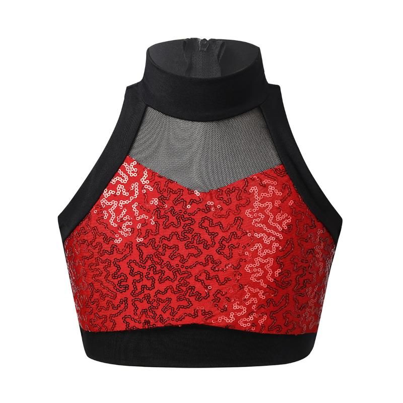 girls sequin dance top