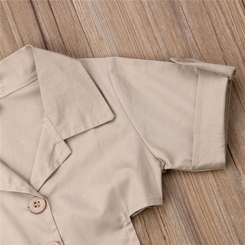 girls khaki jumpsuit