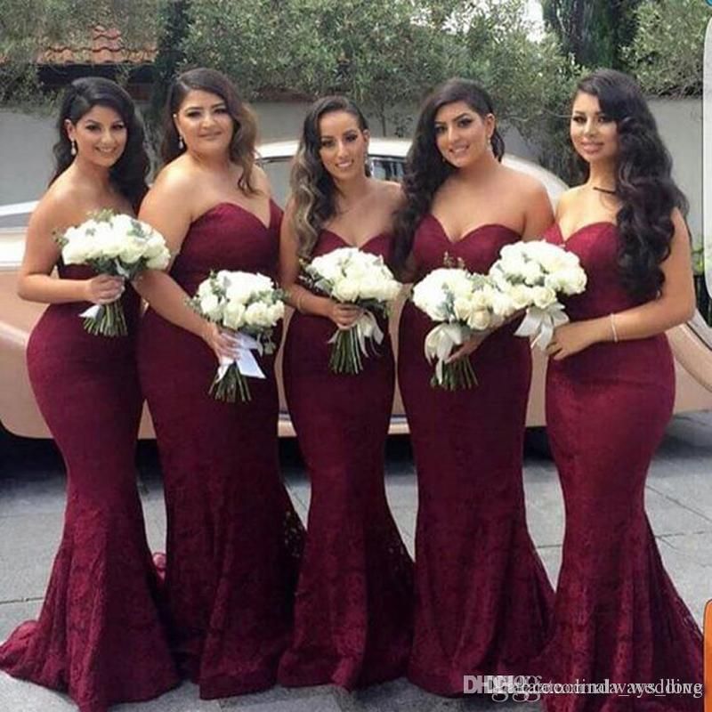 burgundy and silver bridesmaid dresses
