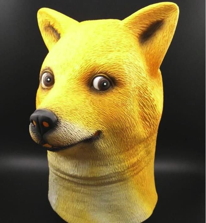 Shiba Inu Doge Dogs Mask Kabosu Face Latex Headgear Shiba Dog Doge Mask Halloween Cosplay Good Group Costumes Nurse Halloween Costumes From Jackhuang