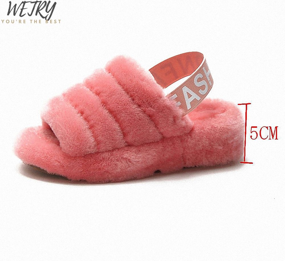 furry flip flop slippers