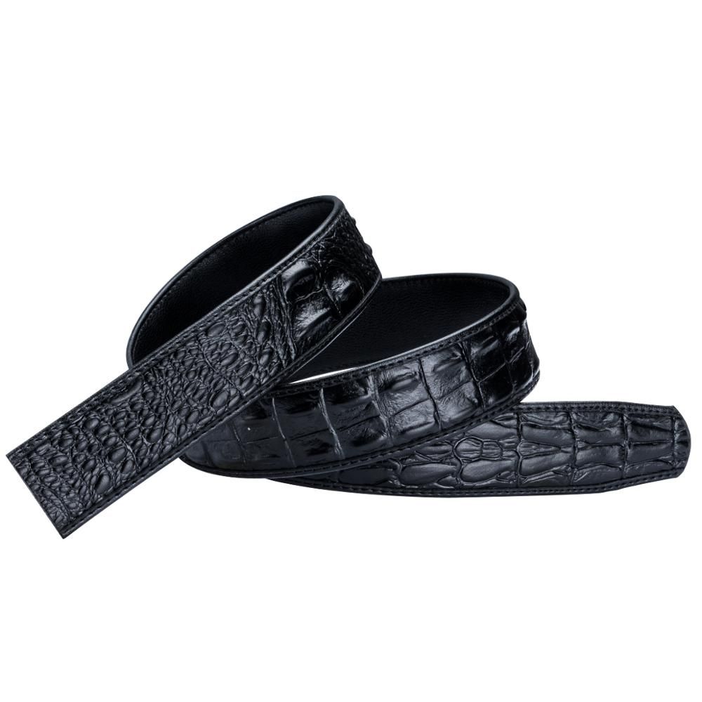 No Buckle Belt For Men Black Genuine Leather Belt Without Buckles Holeless Waist Strap Brown ...