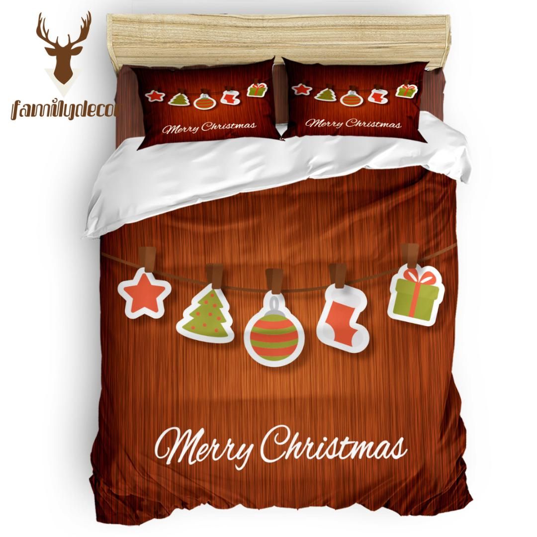 Family Decor Merry Christams Happy New Year Bedding Sets California King New Year S Day Comforter Sets Easter Sunday Quilt Duvet Cover Cotton Duvet