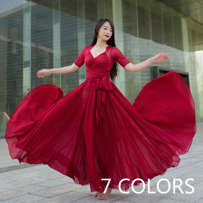 full circle maxi dress