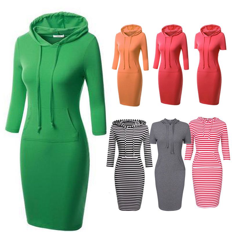 bodycon dress with hoodie