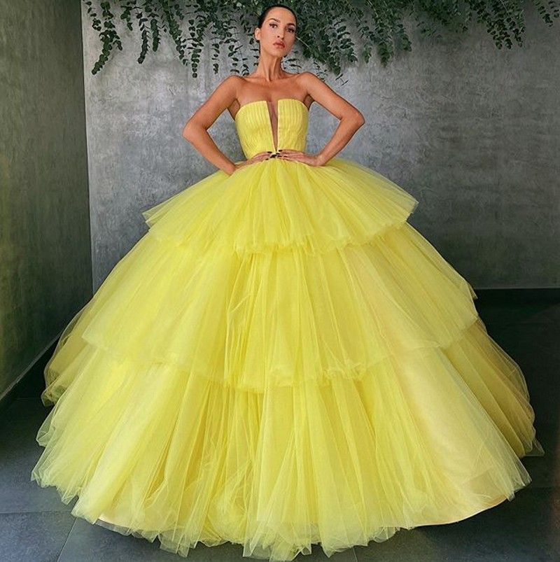 robe de bal jaune