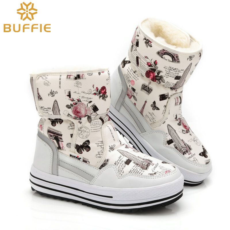 Beste En GoedkoopsteLaarzen Dame Buffie Merk Mode Schoenen Gemengde  Natuurlijke Wol Winter Vrouwen Laarzen Meisje Bloem Waterdichte Thermische  Snowboots Kleurrijke Laarzen In De Uitverkoop |DHgate