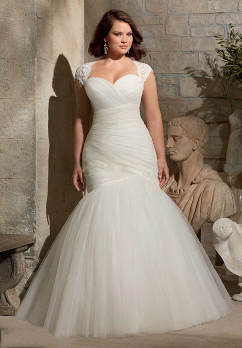 plus size trumpet wedding dress