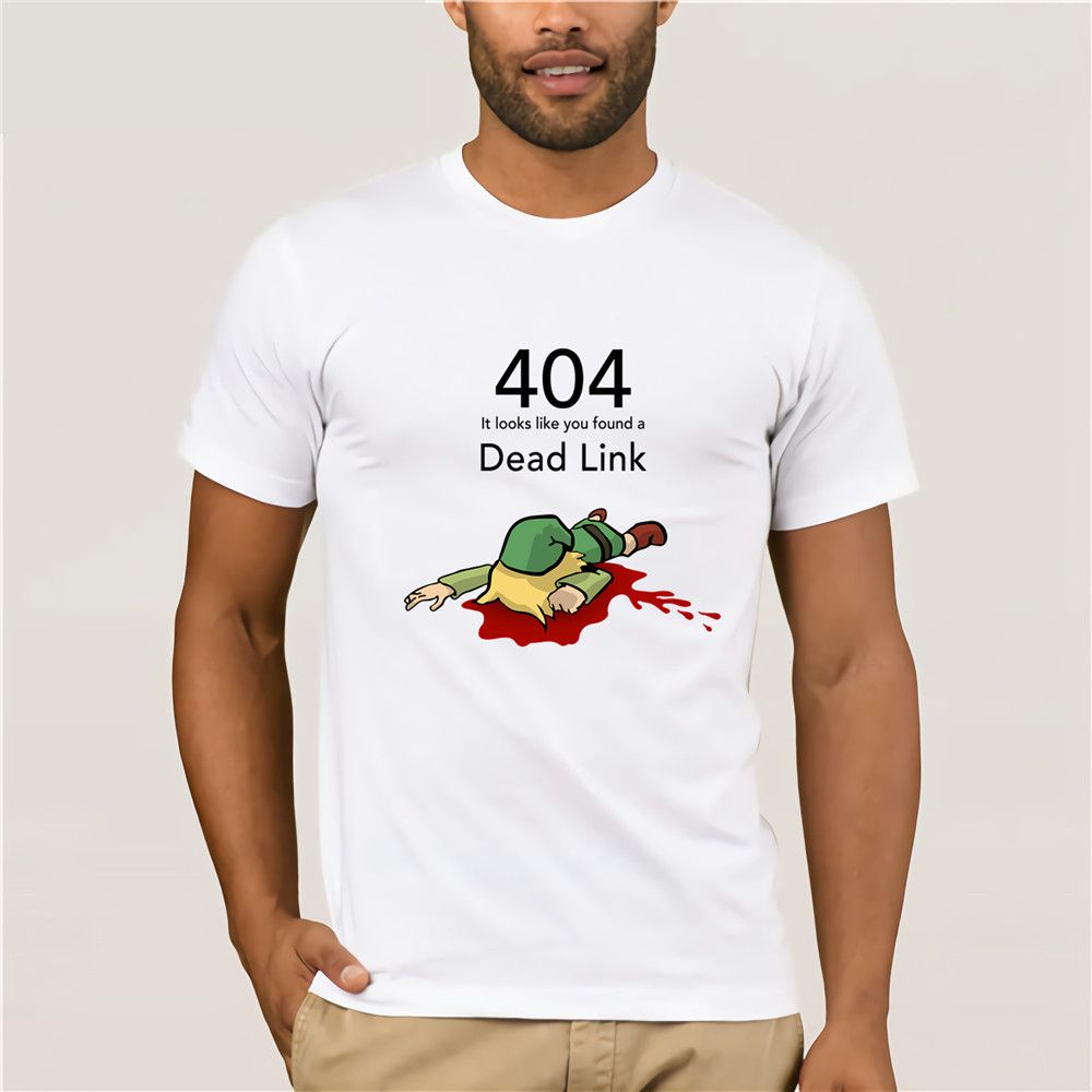 T Shirt Tops Error 404 Zelda Dead Link Mens White T Shirts Teenage Crew Neck Tee Shirt Geek Teenage Vintage T Shirt Quotes From Zhanghanlin07 14 21 Dhgate Com
