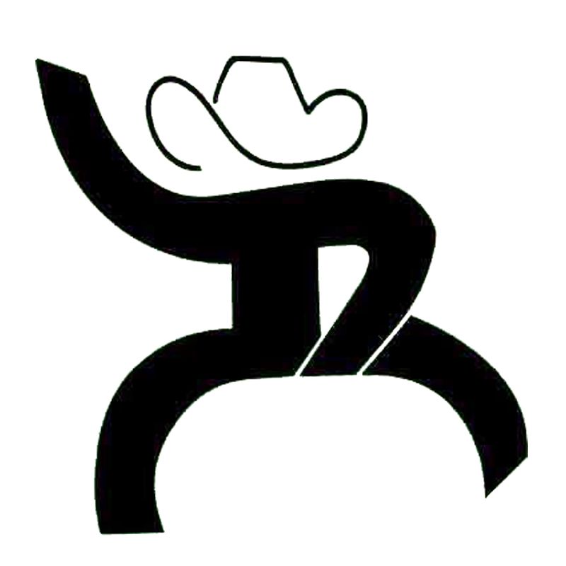 Hooey Roughy Cowboy Decal Truck Sticker 