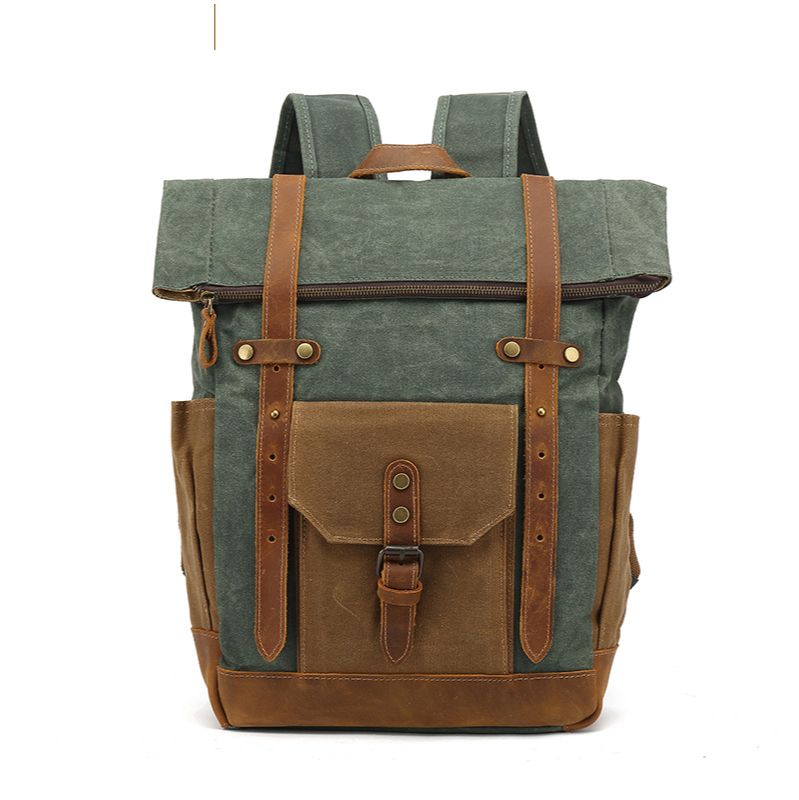 luxury canvas backpack