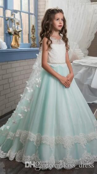 mint green flower girl