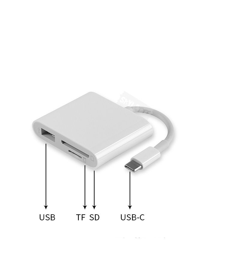 3 In 1 Usb Card Reader Adapter Type C Cable Sd Micro Sd Tf Camera