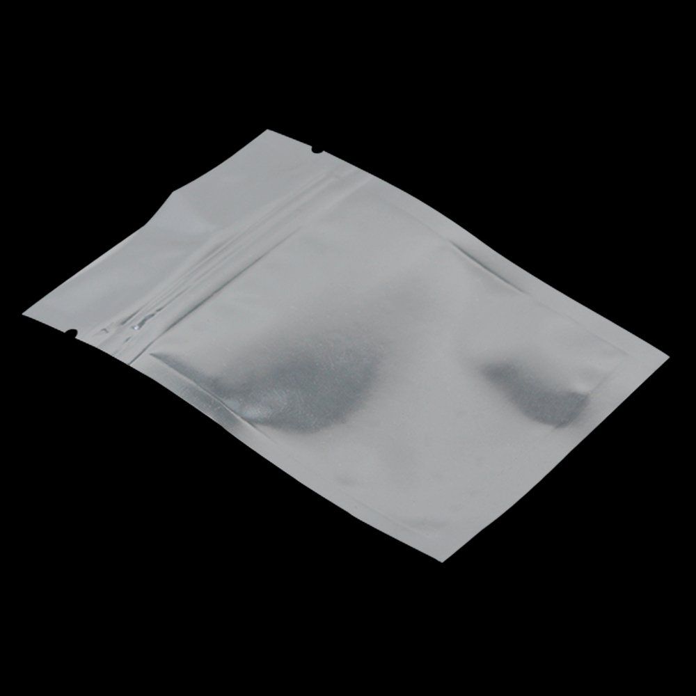 2020 7.5*10cm Resealable Silver Zip Lock Mylar Zipper Grip Package Bags