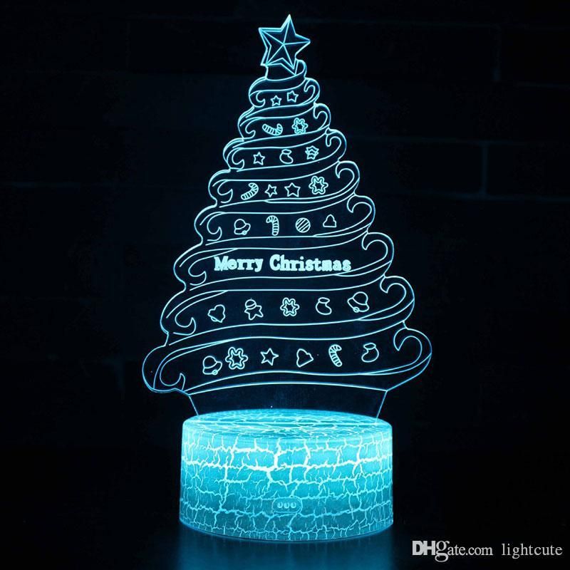 2020 Remote Christmas Tree 3 Theme 3d Lamp Led Night Light Color Change Touch Mood Lamp Christmas Present Dropshippping From Lightcute 17 98 Dhgate Com