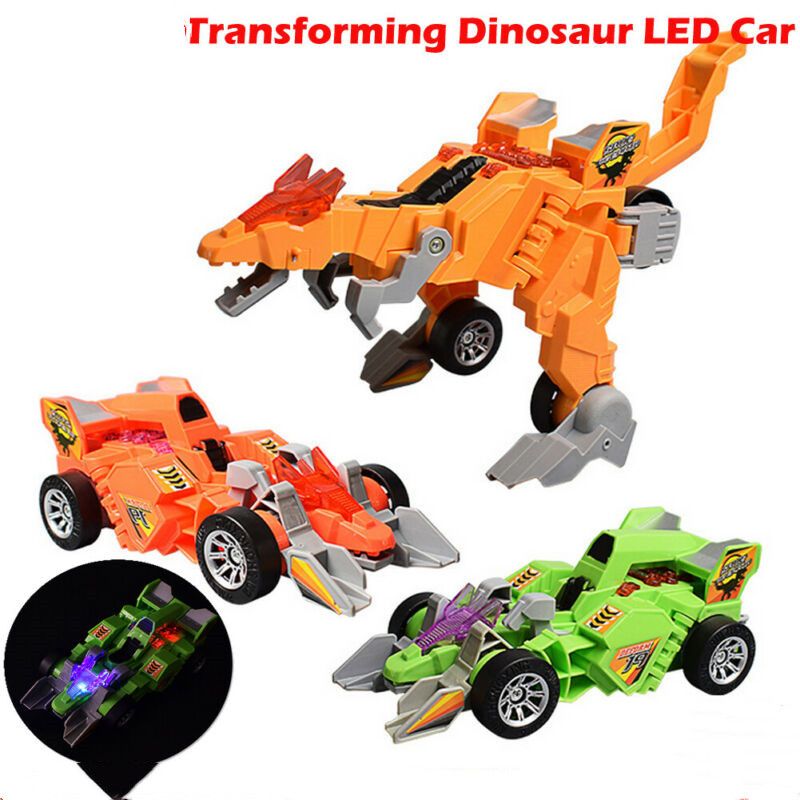 transforming dinosaur led car