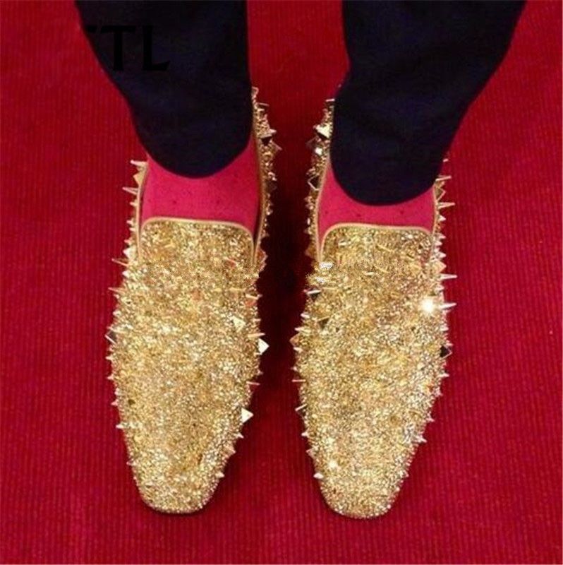 release date so cheap special for shoe Runway Shinning Studs Men Dress Shoes Slip On Gold Spike Shoes ... release date so cheap special for shoe Runway Shinning Studs Men Dress Shoes Slip On Gold Spike Shoes ...