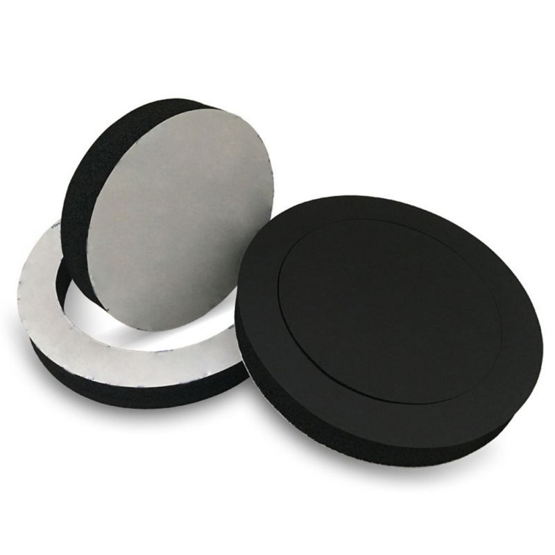 4 Pc 6.5'' Black Insulation Rubber Foam Ring Self-adhesive For Car Door Speaker