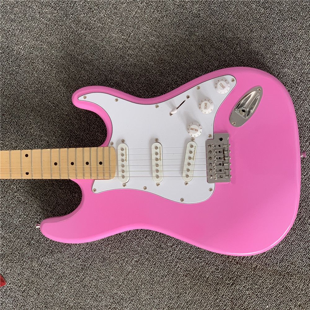 envío Nueva guitarra eléctrica, rosa algas guitarra rosada, la madera de alta al