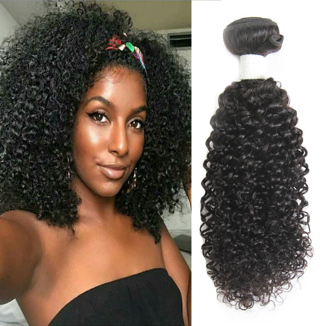 Dressmaker Kinky Curly Hair Malaysian Hair Weave Bundles Only