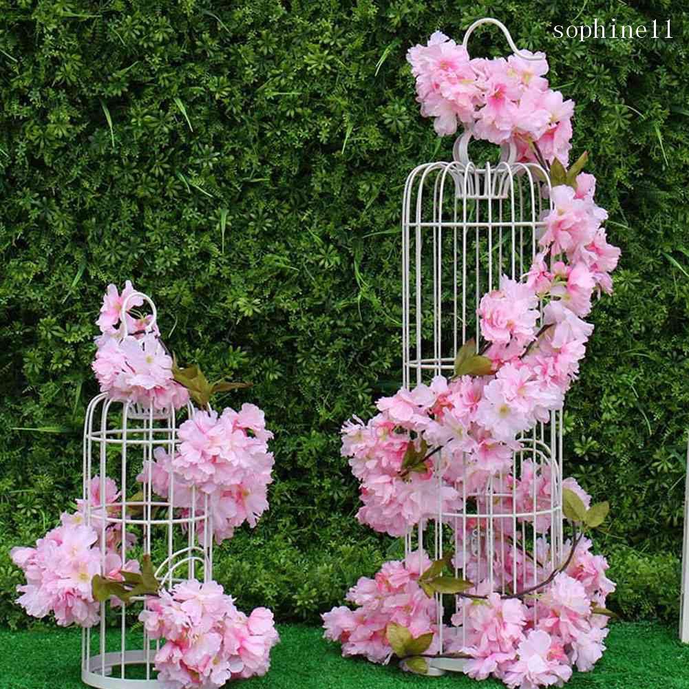 2020 5.8ft Artificial Cherry Blossom Garland Wall Mounted Rattan